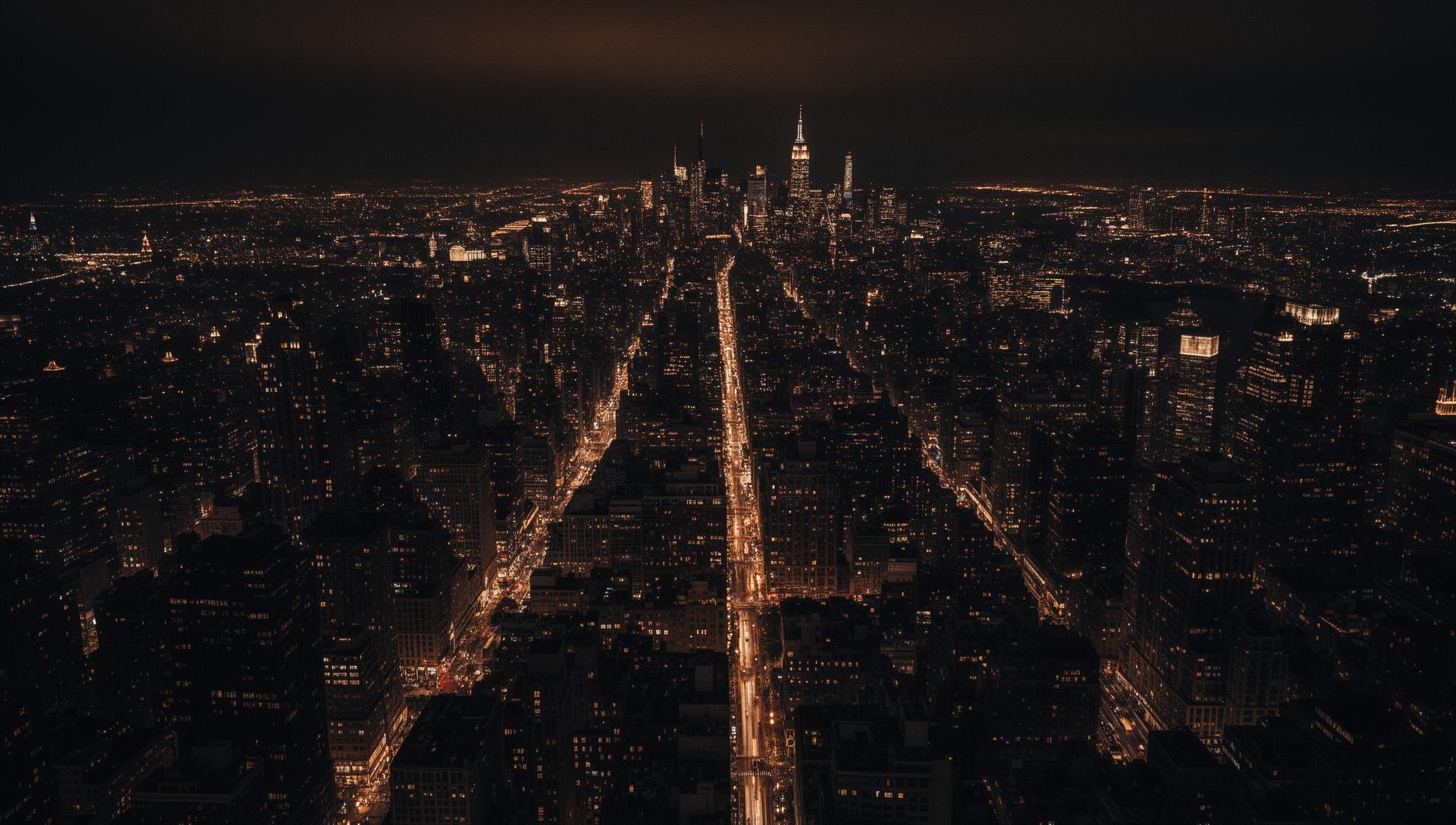 Manhattan skyline at night